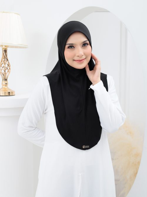 ZC Tudung Sarung Cotton - Hitam (20 pcs)